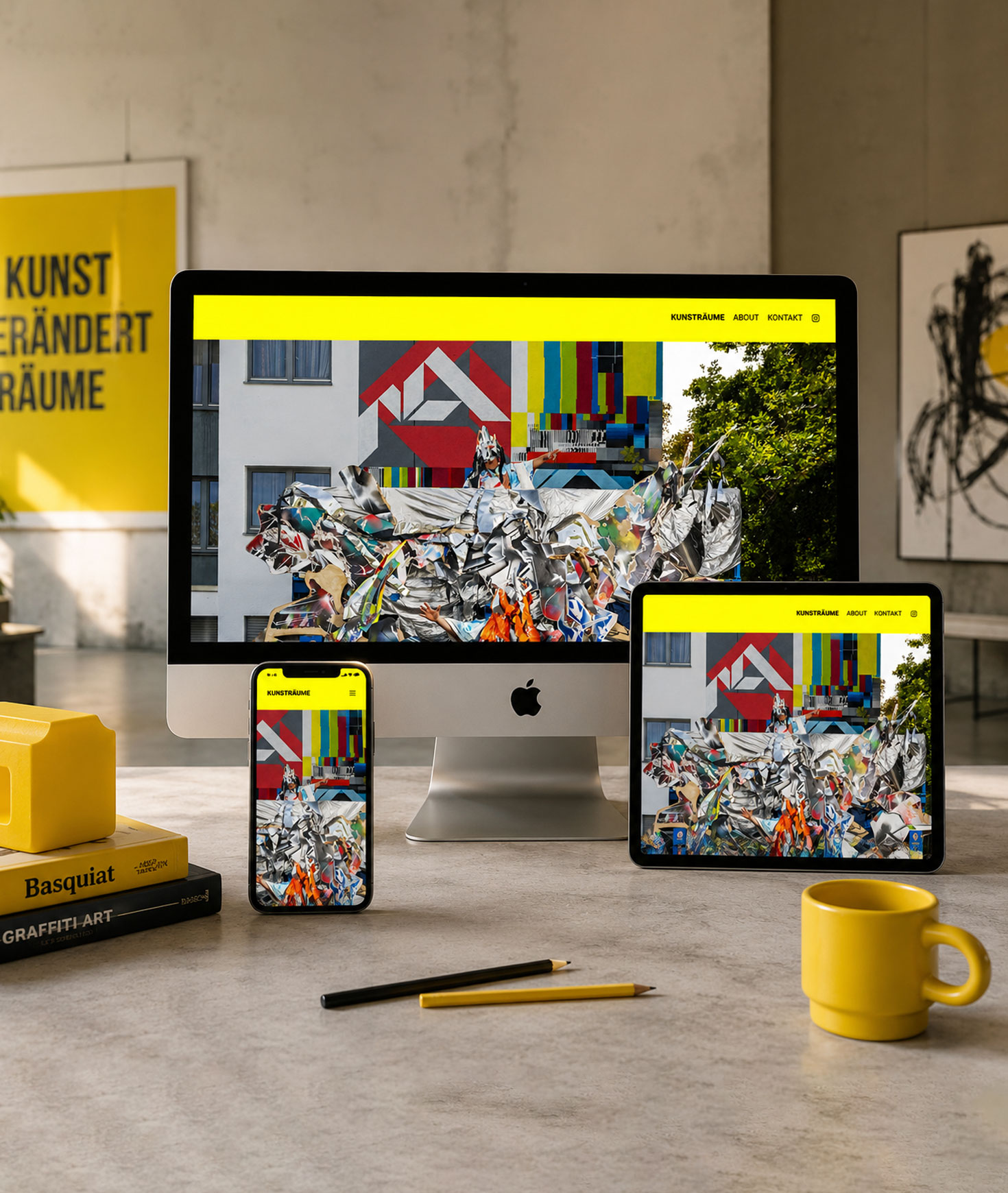 Mockup der Webseite Art-Haus.de
