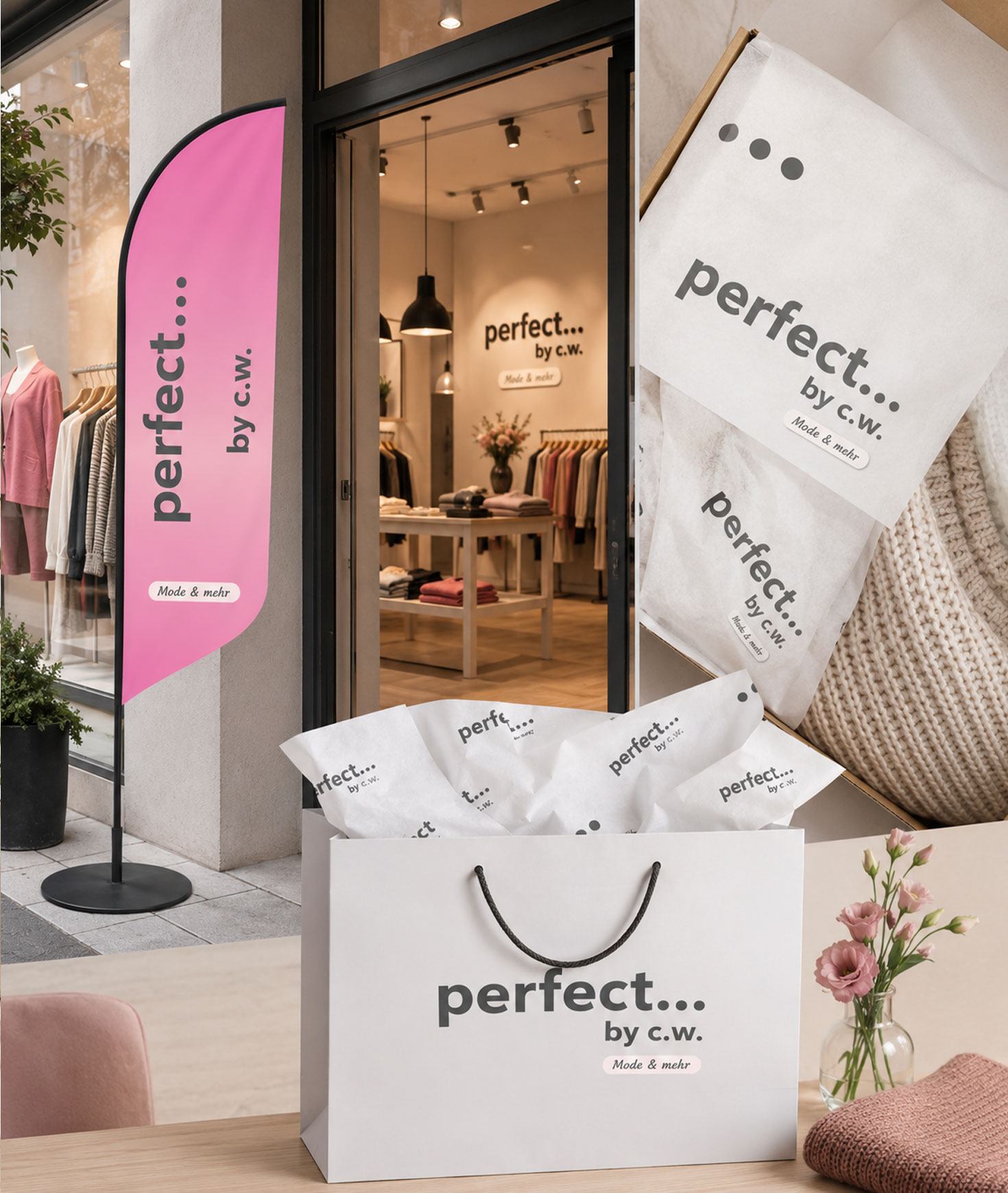 Perfect by c.w. Schwalmstadt Beachflag und Verpackungsdesign