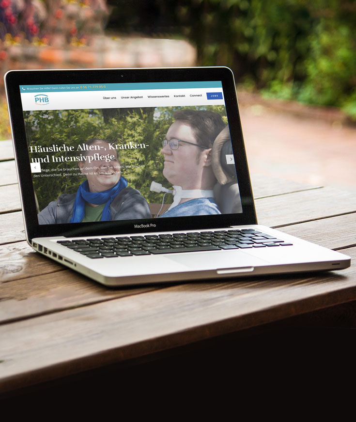 Mockup der Webseite phb-ev.de