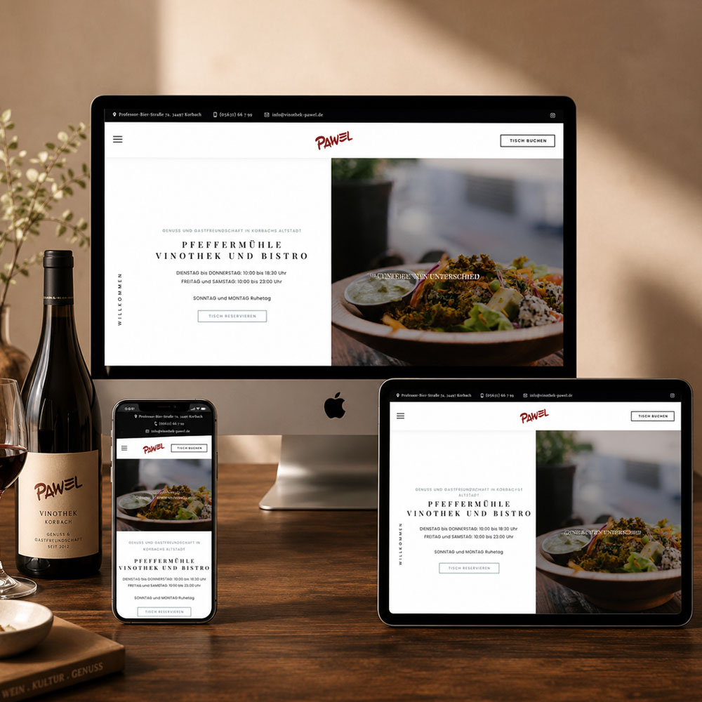 Homepage Vinothek Pawel Korbach Relaunch Wordpress